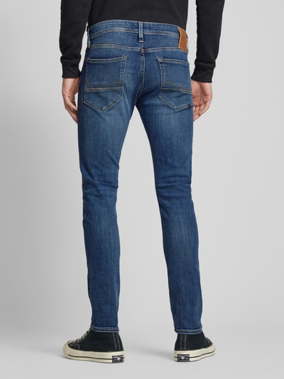 JACK & JONES Slim Fit Jeans mit Label-Patch Modell 'GLENN' Dunkelblau 5