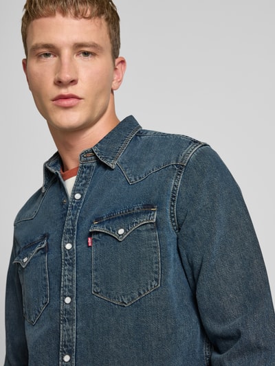 Levi's® Regular fit jeansoverhemd met borstzakken en labeldetail Donkerblauw - 3