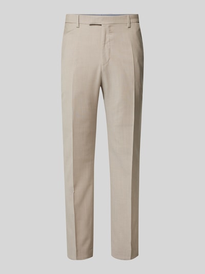 JOOP! Collection Tapered Fit Anzughose mit feinem Strukturmuster Modell 'Blayr' Beige 1