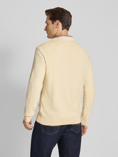 Gant Strickpullover mit Rundhalsausschnitt und Logo-Stitching Offwhite 5
