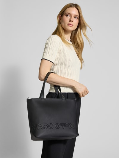 Marc O'Polo Shopper met leerlook Zwart - 1