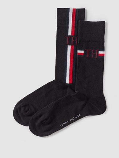 Tommy Hilfiger Socken mit Label-Print im 2er-Pack Black 1