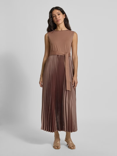 Weekend Max Mara Ausgestelltes Midikleid mit Lyocell-Viskose-Anteil Modell 'SAMUELE' Hellbraun 4