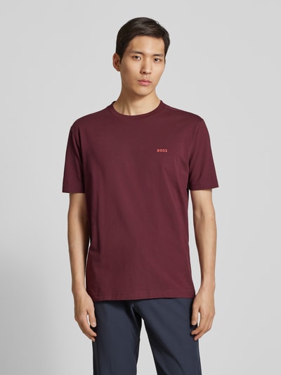 BOSS Green T-Shirt mit Label-Print Bordeaux 4