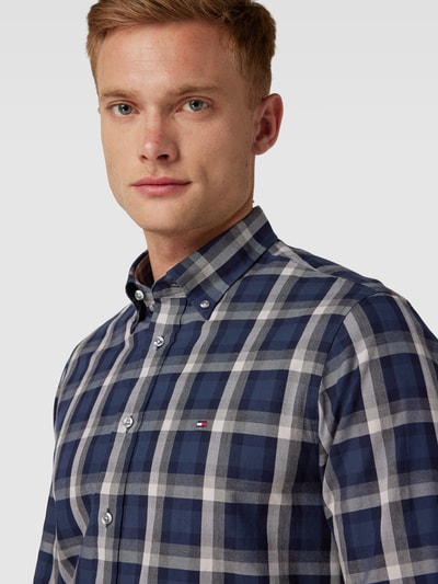 Tommy Hilfiger Regular Fit Business-Hemd mit Button-Down-Kragen Marine 3