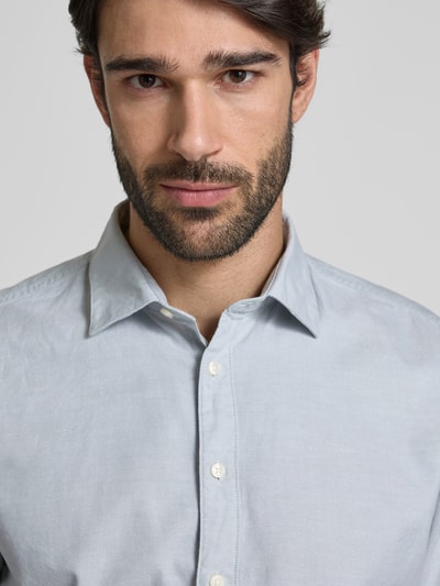 Jake*s Casual Fit Business-Hemd mit 1/2-Arm Hellgruen 3