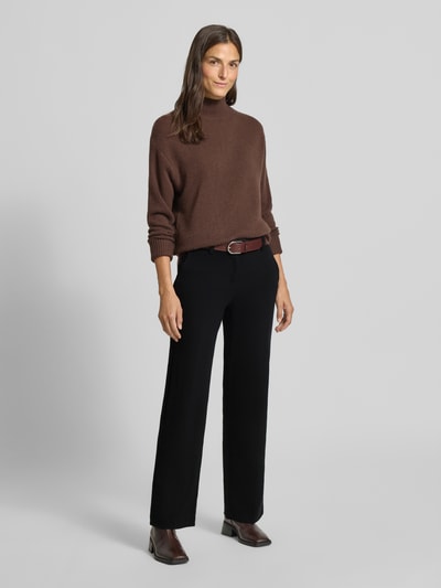 Christian Berg Woman Wide Leg Stoffhose mit Paspeltaschen am Gesäß Black 1