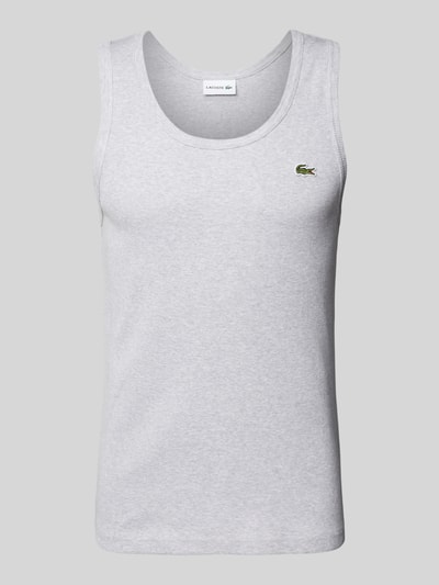 Lacoste Tanktop in Ripp-Optik Hellgrau 2