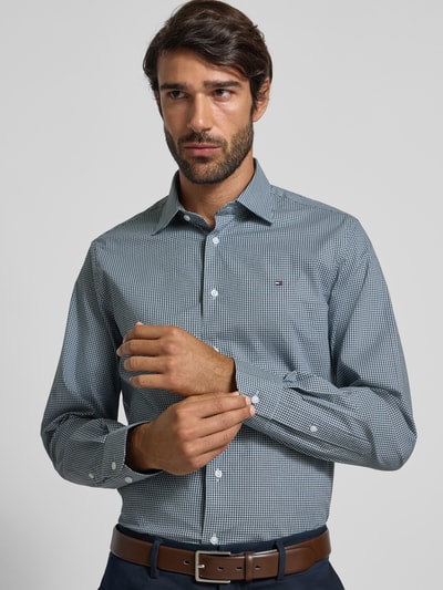 Tommy Hilfiger Regular fit zakelijk overhemd van katoenmix Bleu - 3