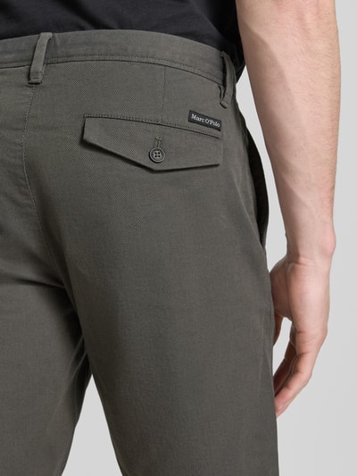 Marc O'Polo Slim Fit Shorts aus Baumwoll-Mix Modell 'SALO' Dunkelgrau 3