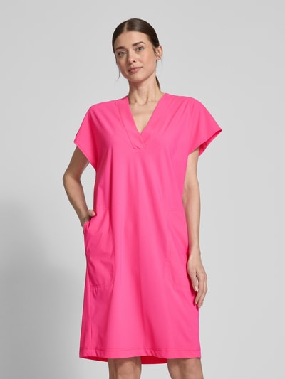 Raffaello Rossi Sukienka o długości do kolan z dekoltem w serek model ‘JOYCE’ Mocnoróżowy 4
