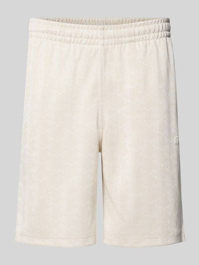 Lacoste Regular Fit Sweatshorts mit Monogramm-Logo-Print Sand Melange 2