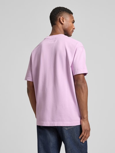 Marc O'Polo Relaxed Fit T-Shirt aus reiner Baumwolle Flieder 5
