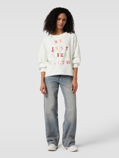 Smith and Soul Sweatshirt met applicaties, model 'Embelished' Offwhite - 1