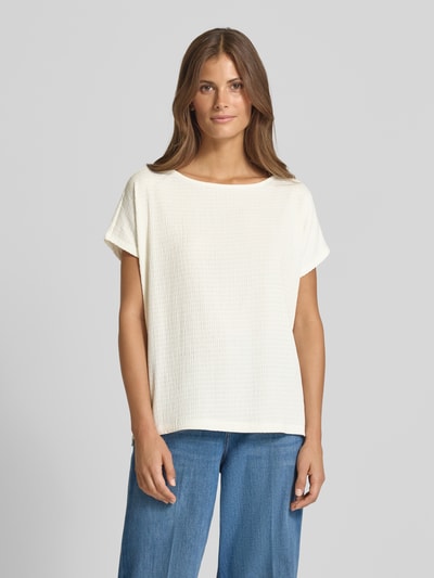 s.Oliver RED LABEL Relaxed Fit T-Shirt mit Stretch-Anteil Offwhite 4