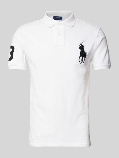 Polo Ralph Lauren Custom slim fit poloshirt met logostitching Wit - 2