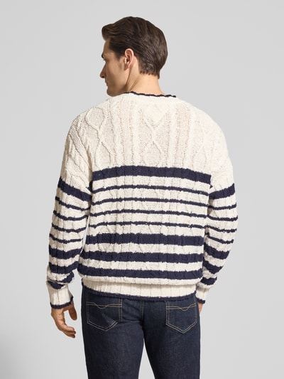 Tommy Hilfiger Relaxed Fit Strickpullover aus reiner Baumwolle Offwhite 5
