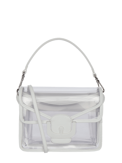 Coccinelle Crossbodytas van leer in transparante look Wit - 2