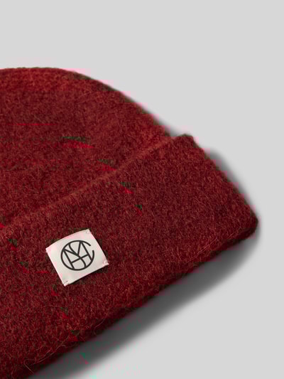 MSCH Copenhagen Beanie mit Alpaka-Anteil und Label-Patch Bordeaux 2