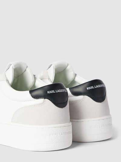 Karl Lagerfeld Sneaker aus Leder mit Kontrastbesatz Weiss 2