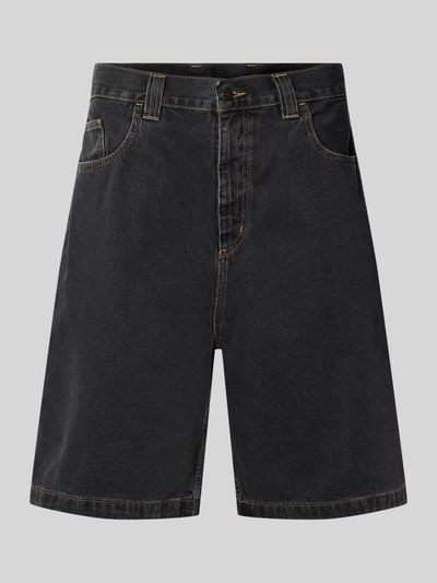 Produktfoto, Jeansshorts mit Eingrifftaschen Modell 'Brandon' von Carhartt Work In Progress, Relaxed-Fit, Reine Baumwolle, dunkle Farbe, Bundweite 44 cm, Innenbeinlänge 25 cm, Herren