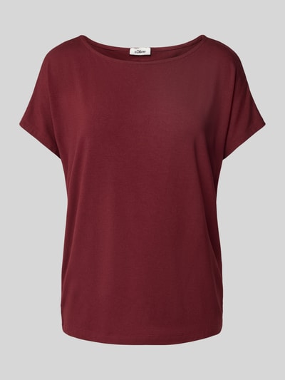 s.Oliver RED LABEL Loose fit T-shirt van viscosemix Bordeaux - 2