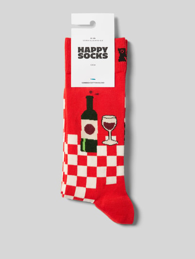 Happy Socks Socken mit Label-Print Modell 'PUPPY' Marine 3