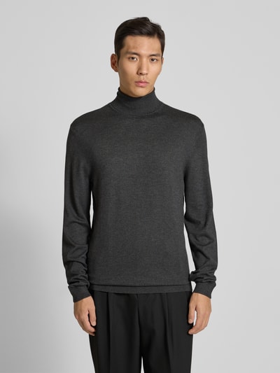 MCNEAL Rollkragenpullover aus Viskose-Mix Dunkelgrau Melange 4