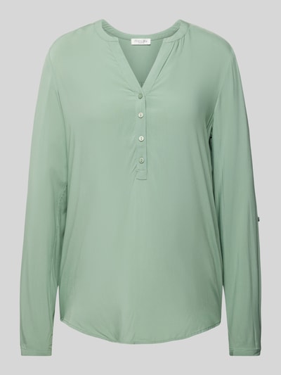 Christian Berg Woman Blouse met serafinohals Rietgroen - 2