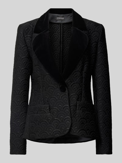 Emporio Armani Regular Fit Blazer mit Reverskragen Black 1