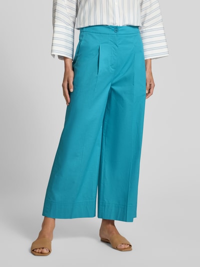 Luisa Cerano Wide Leg Hose mit Bundfalten Tuerkis 4