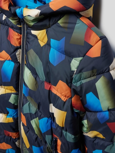 s.Oliver RED LABEL Steppjacke mit Allover-Muster Marineblau 2