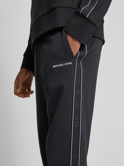 Michael Kors Sweatpants met labelprint Zwart - 3