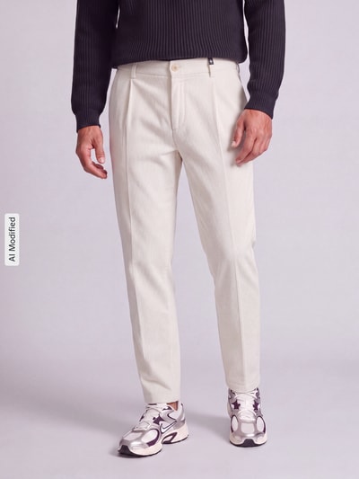 Strellson Relaxed Fit Cordhose aus Baumwoll-Mix Modell 'Lui_2V-D' Offwhite 4