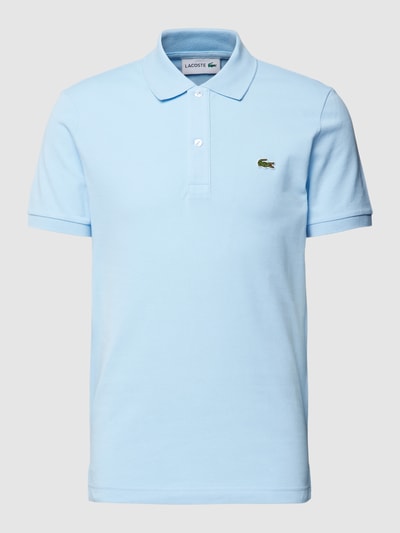 Lacoste Poloshirt mit Logo-Stitching Hellblau 2