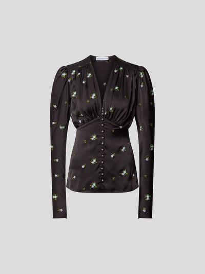 Paco Rabanne Bluse mit Stickerei Schwarz 2