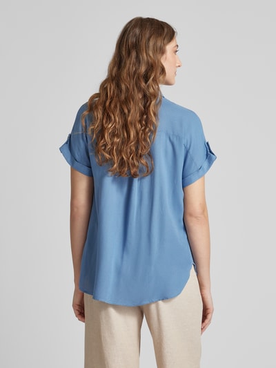 Vero Moda Bluzka koszulowa z listwą guzikową model ‘BUMPY’ Niebieski 5