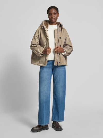 Blonde No. 8 Jacke mit Kunstfell und Eingrifftaschen Taupe 1