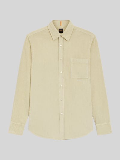 BOSS Orange Regular fit vrijetijdsoverhemd van puur katoen 
 Zand - 2