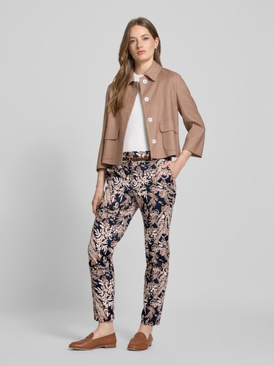 Christian Berg Woman Spodnie materiałowe o kroju slim fit z paskiem Ciemnoniebieski 1