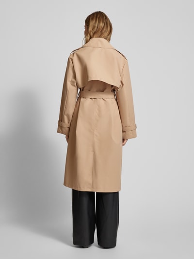 WITHBLACK Trenchcoat met strikceintuur Zand - 5