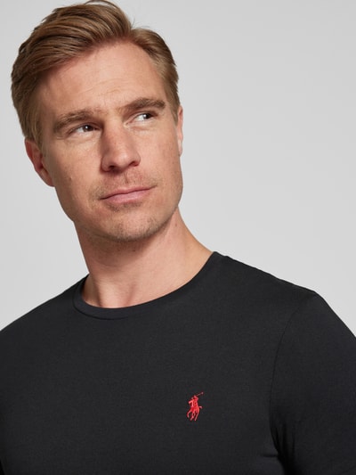 Polo Ralph Lauren Slim Fit T-Shirt mit Logo-Stitching Black 3