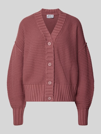 JAKE*S STUDIO WOMAN Gebreide cardigan met ribboorden Mauve - 2