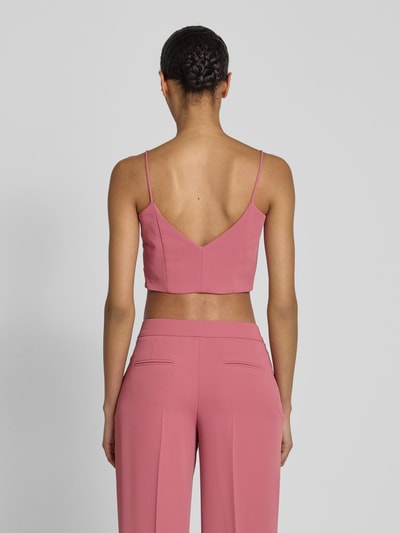 Jake*s Cocktail Crop Top mit V-Ausschnitt Altrosa Melange 5