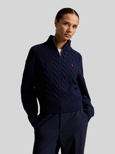 Polo Ralph Lauren Regular Fit Troyer aus Woll-Mix Marine 4