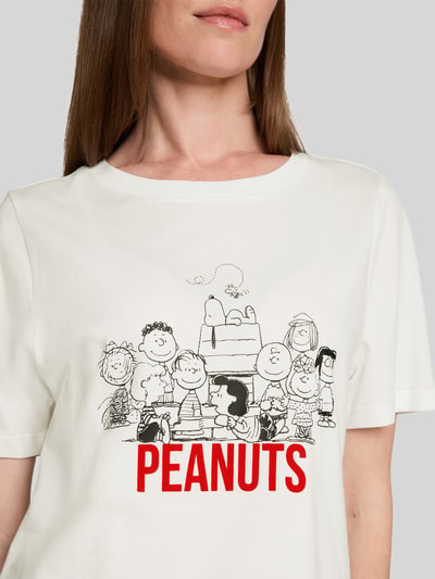 Tom Tailor Loose Fit T-Shirt aus reiner Baumwolle mit Peanuts-Print Weiss 3