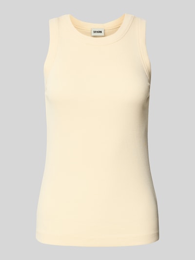 Drykorn Tanktop met ribboorden, model 'OLINA' Ecru - 2