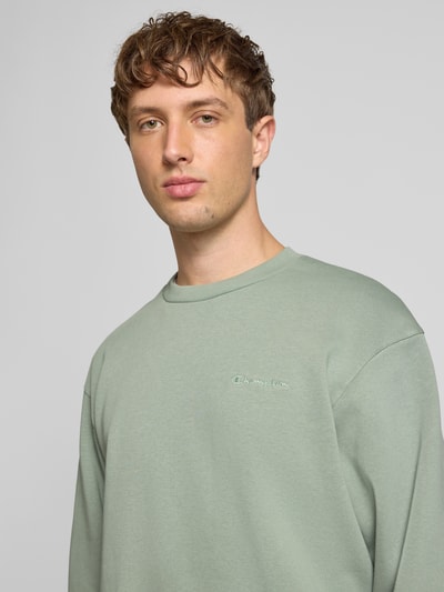 CHAMPION Sweatshirt met labelstitching Lindegroen - 3