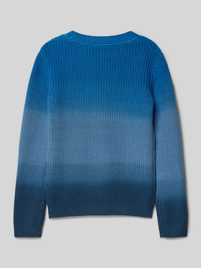 s.Oliver RED LABEL Regular Fit Strickpullover aus reiner Baumwolle mit Farbverlauf Blau 3