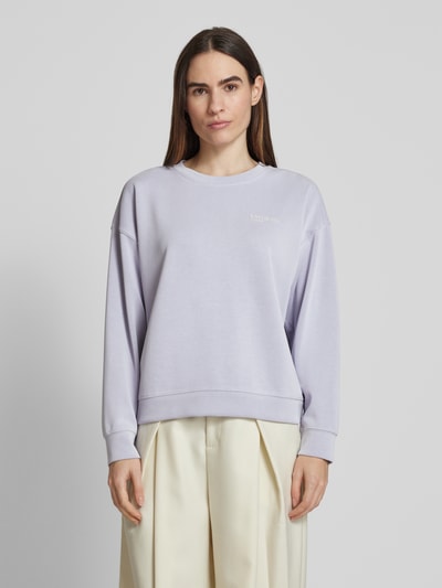 Jake*s Collection Sweatshirt mit gerippten Abschlüssen Lavender 4